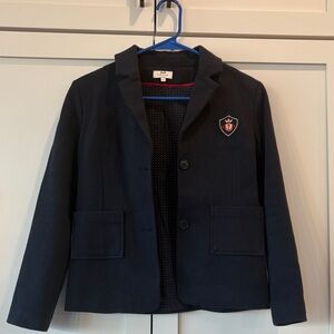 Cyrillus Dark Blue Kids Blazer with Emblem